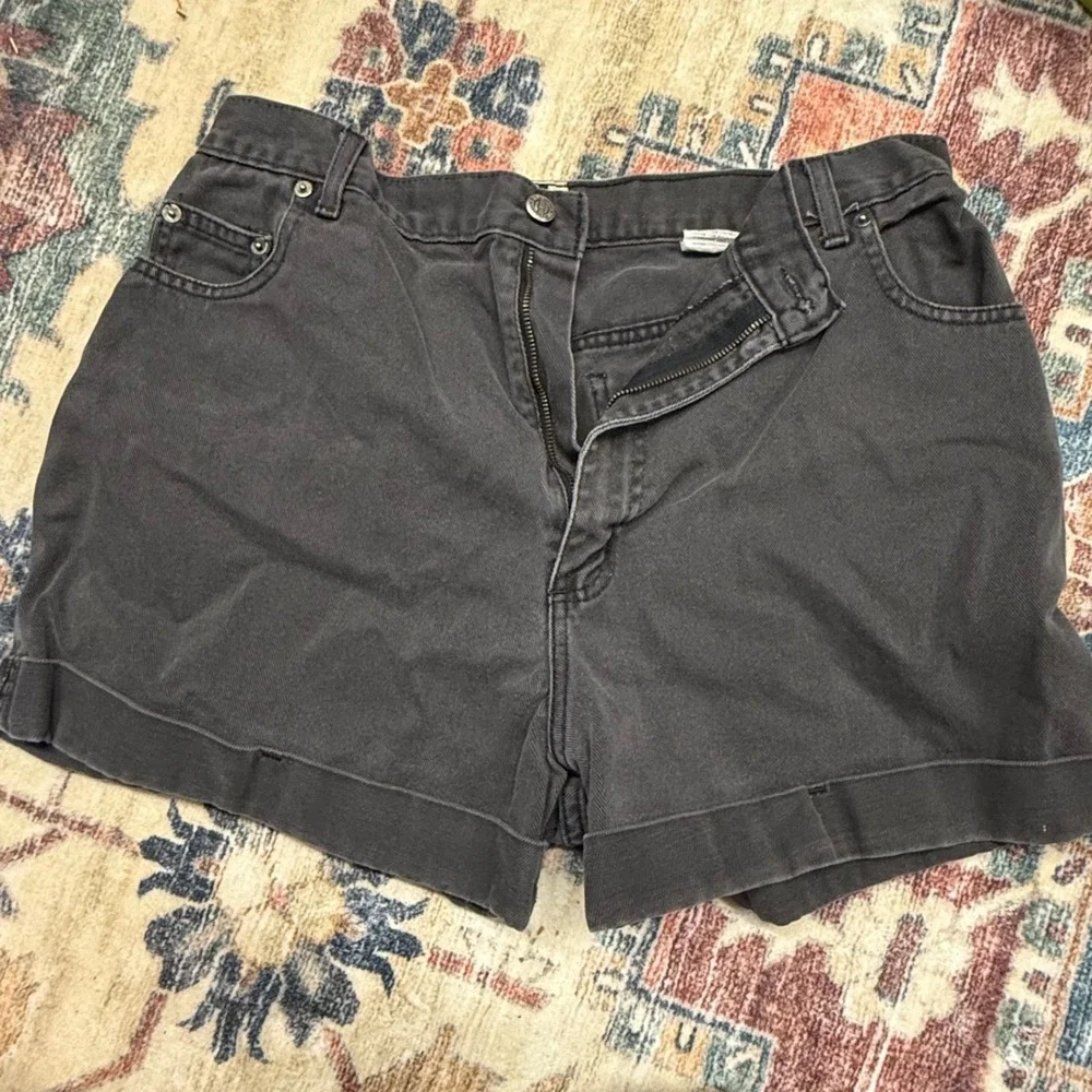 Denim Republic Denim Shorts‎ High Waist Cuffed Black Vintage Mom Size 15
